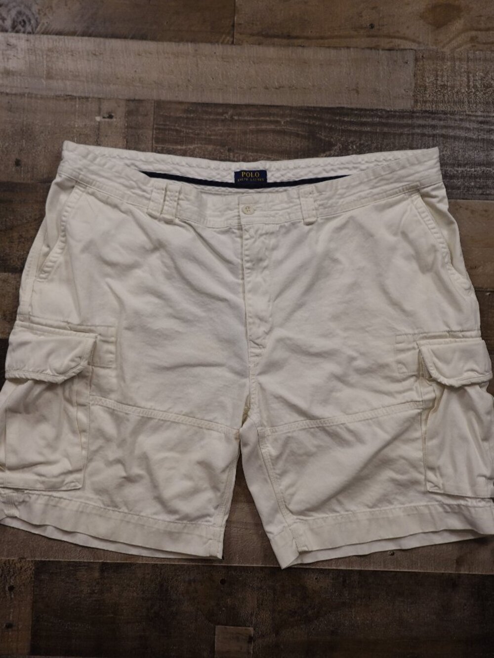 Polo Ralph Lauren Cargo Shorts Men's 48B White Classic Chino 9.5 Inch